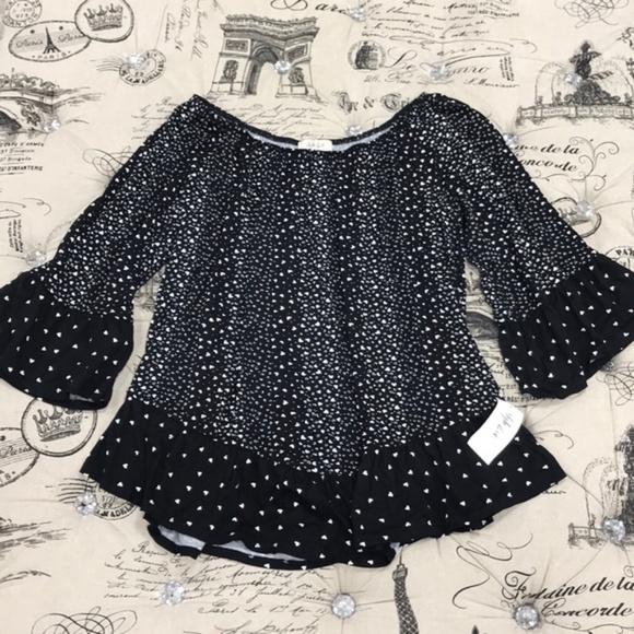 Style & Co Printed Off-The-Shoulder Top - Picture 4 of 5